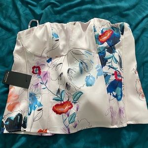 Marciano corset floral shirt, size 10.
